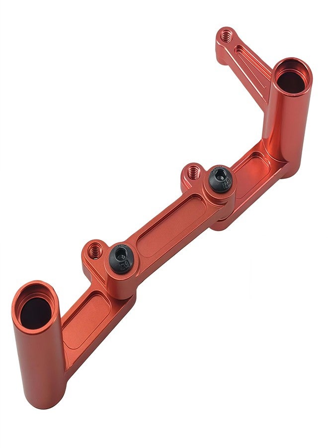 Ruivexi Aluminum Steering Bellcranks Drag Link Upgrade Parts with Bearings, Compatible with Traxxas 1/10 Slash 2WD, Rustler VXL, Bandit, Stampede, Nitro Slash RC, Replace 3743 (Red) - Image 4